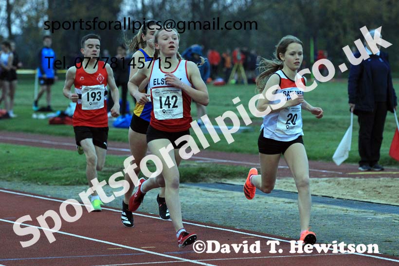 1500 metres, 2022 NEGP No. 1,  Monkton Stadium, April 20th, on a very cold night. Photo: David T. Hewitson/Sports for All Pics
